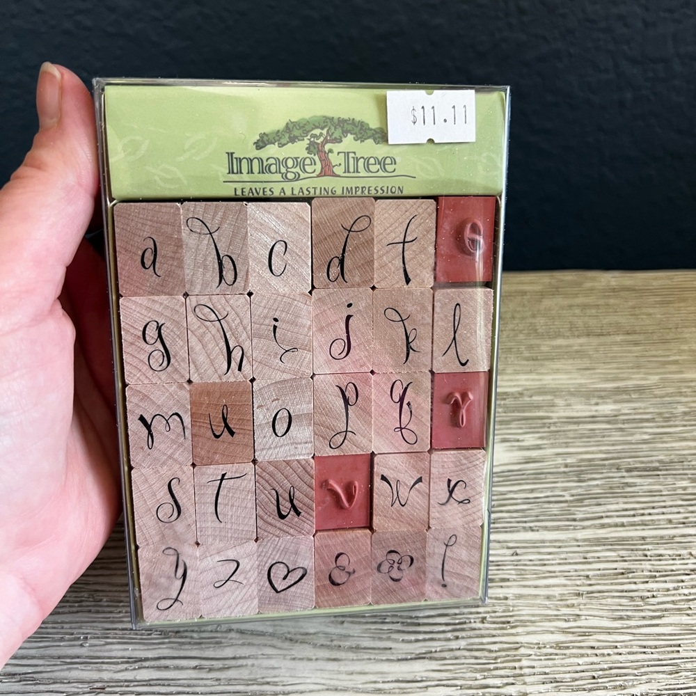 Alphabet Wood Stamp Set - Natural Wood